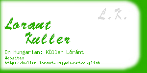 lorant kuller business card